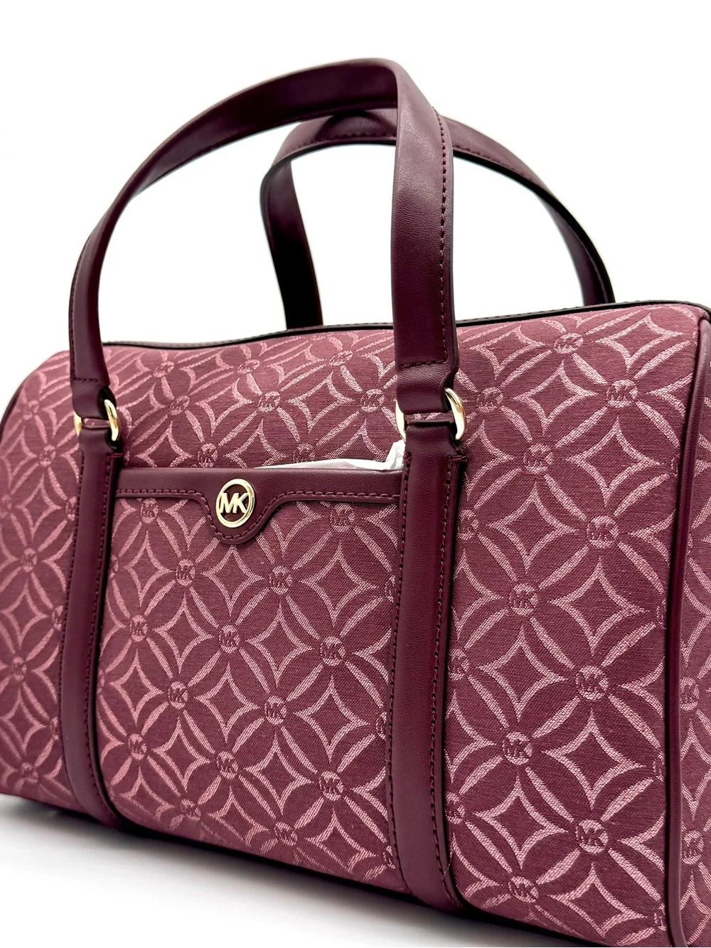 Michael Kors Medium Travel Duffle Satchel Bag Ox Blood Multi